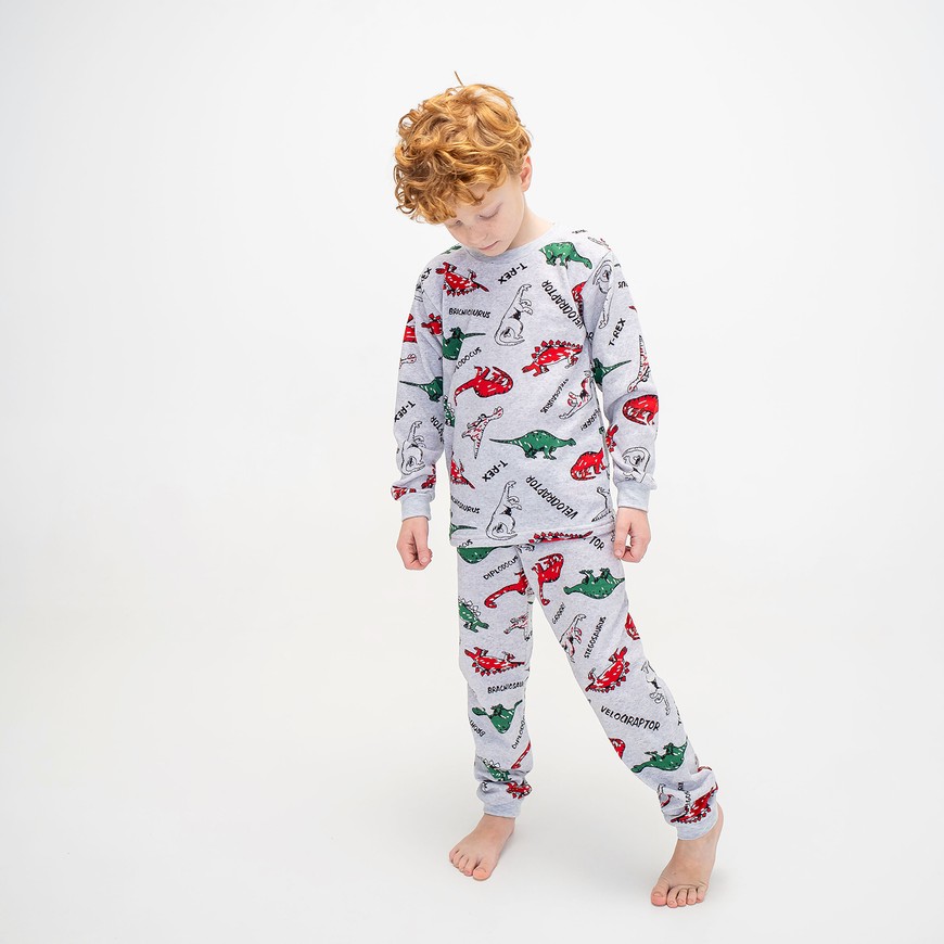 Пижама для мальчика теплая с начесом 00003252, 122-128 см, 6-7 лет