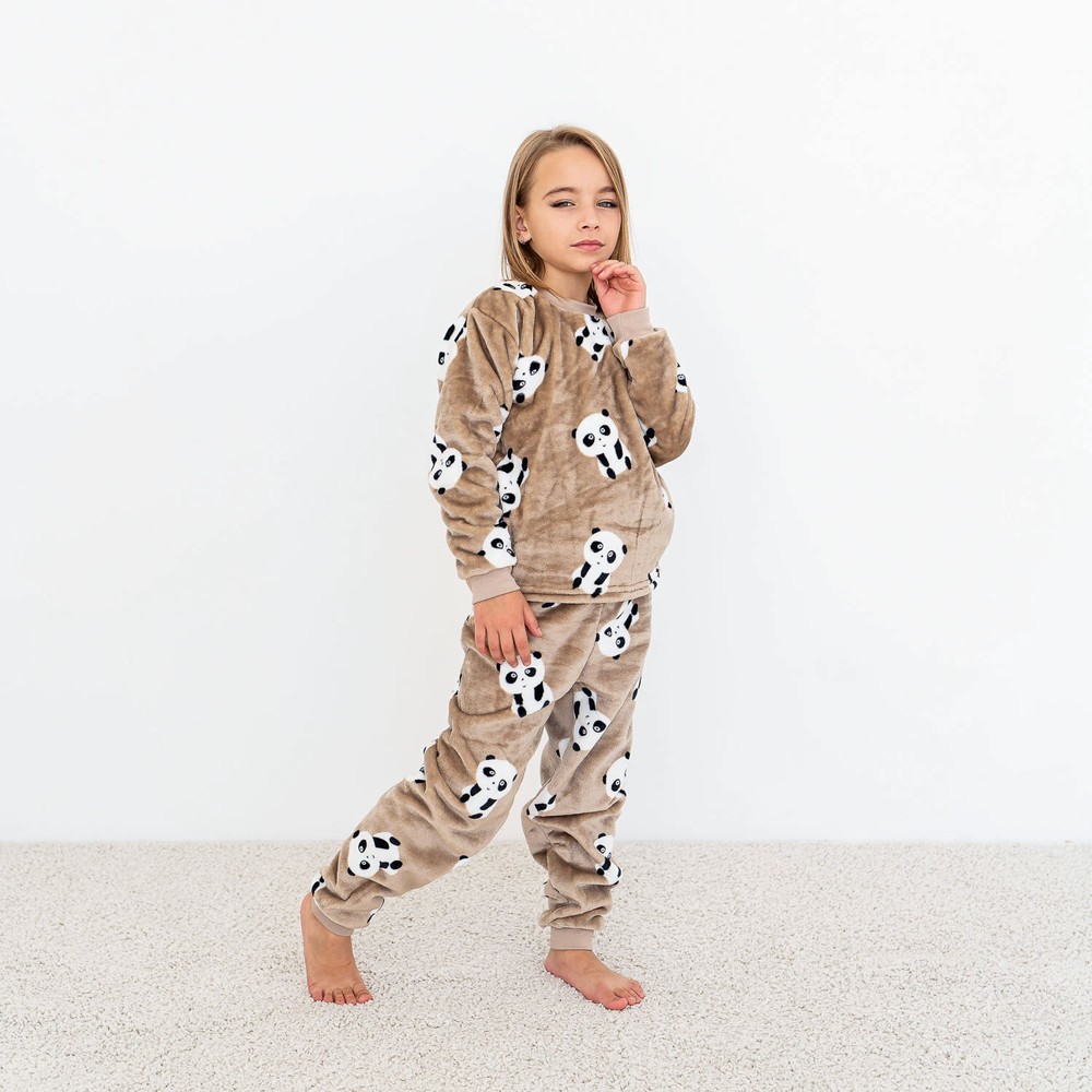 Пижама для девочки теплая вельсофт 00003271, 134-140 см, 8-9 лет