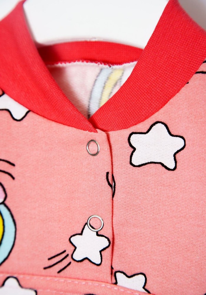 Пижама для девочки теплая с начесом 00001045, 122-128