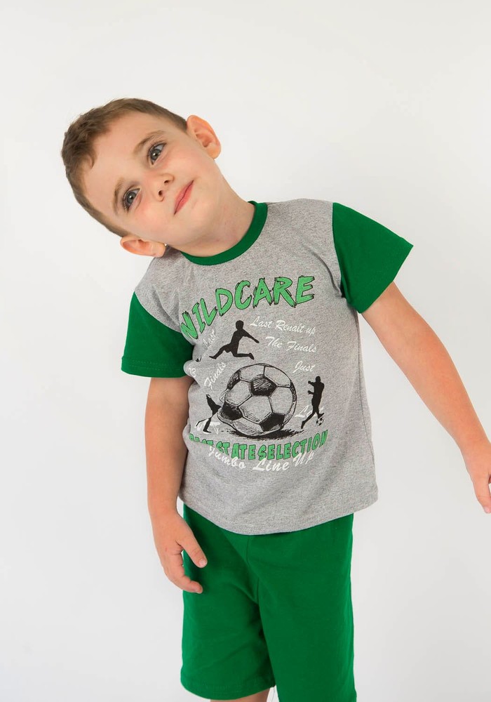 Комплект для мальчика на лето футболка и шорты 00000116, 86-92 см, 2 года