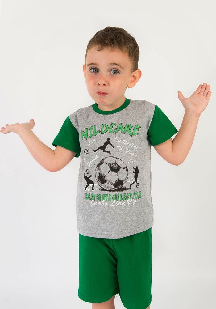 Комплект для мальчика на лето футболка и шорты 00000116, 86-92 см, 2 года