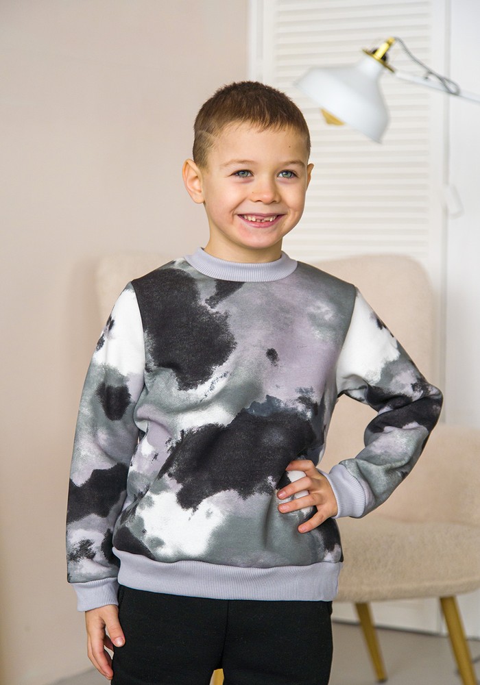 Світшот для хлопчика тепла трьохнитка з начосом 00001908, 122-128 см, 6-7 років