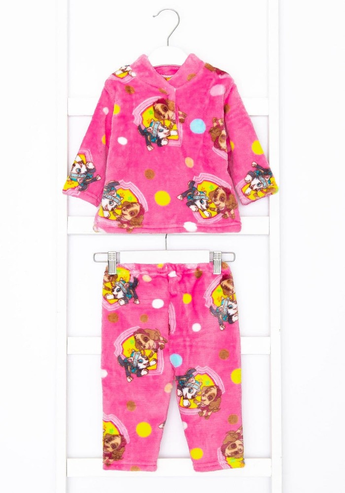 Пижама для девочки теплая махровая 00001080, 74-80