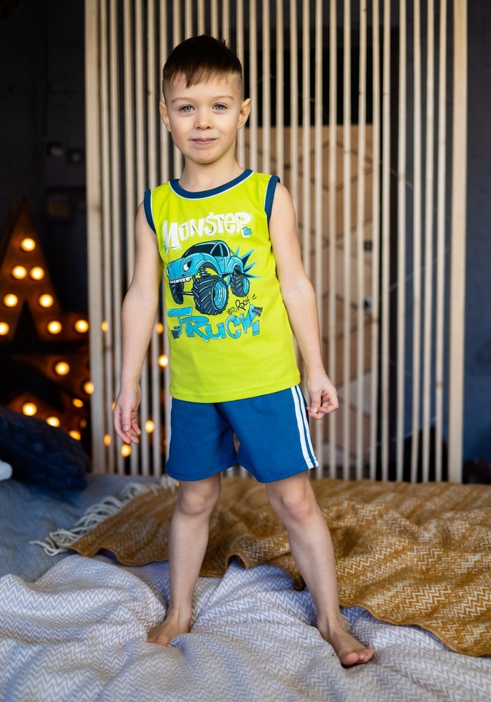 Комплект для мальчика на лето безрукавка и шорты 00000283, 74-80 см, 1 год