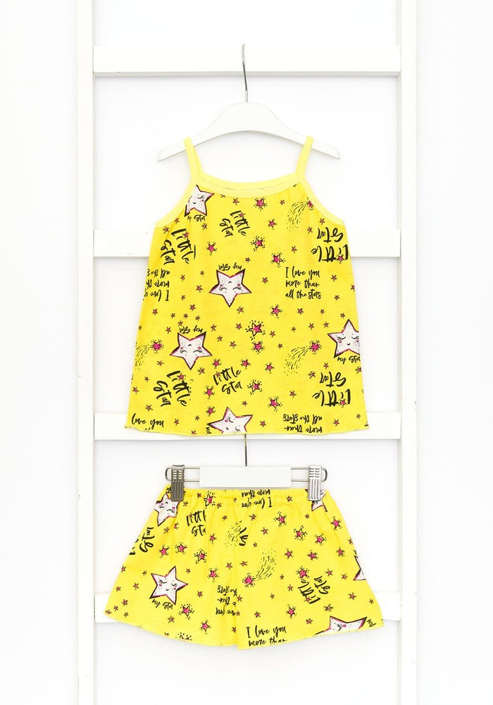 Пижама для девочки летняя майка и шорты 00001155, 104