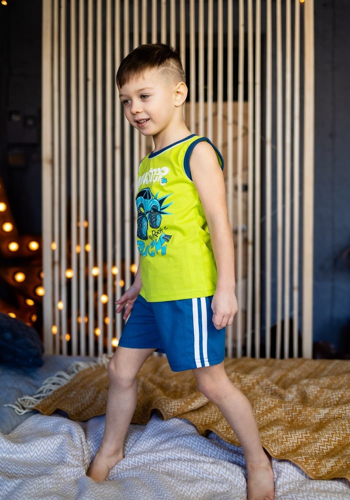 Комплект для хлопчика на літо безрукавка і шорти 00000283, 74-80 см, 1 рік