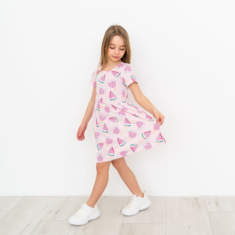 Плаття для дівчинки на літо з коротким рукавом 00003451, 98-104 см, 3-4 роки