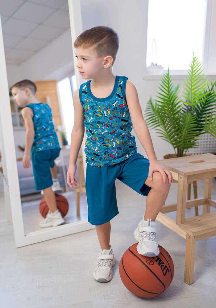 Комплект для хлопчика на літо майка і шорти 00001231, 98-104 см, 3-4 роки