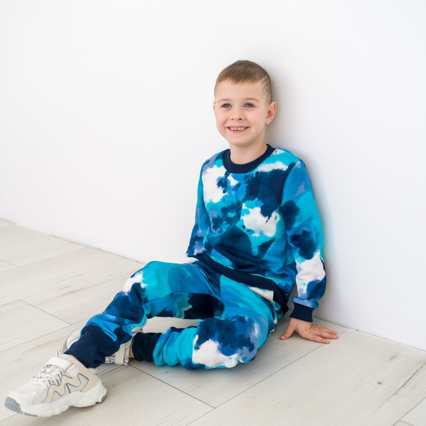Костюм для хлопчика світшот і штани трьохнитка петля 00002767, 98-104 см, 3-4 роки