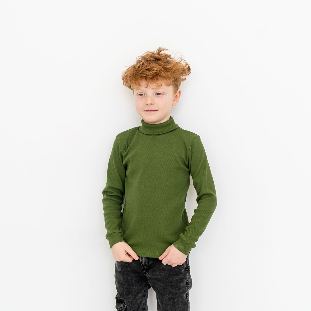 Водолазка для хлопчика зелена 00003523, 134-140 см, 8-9 років