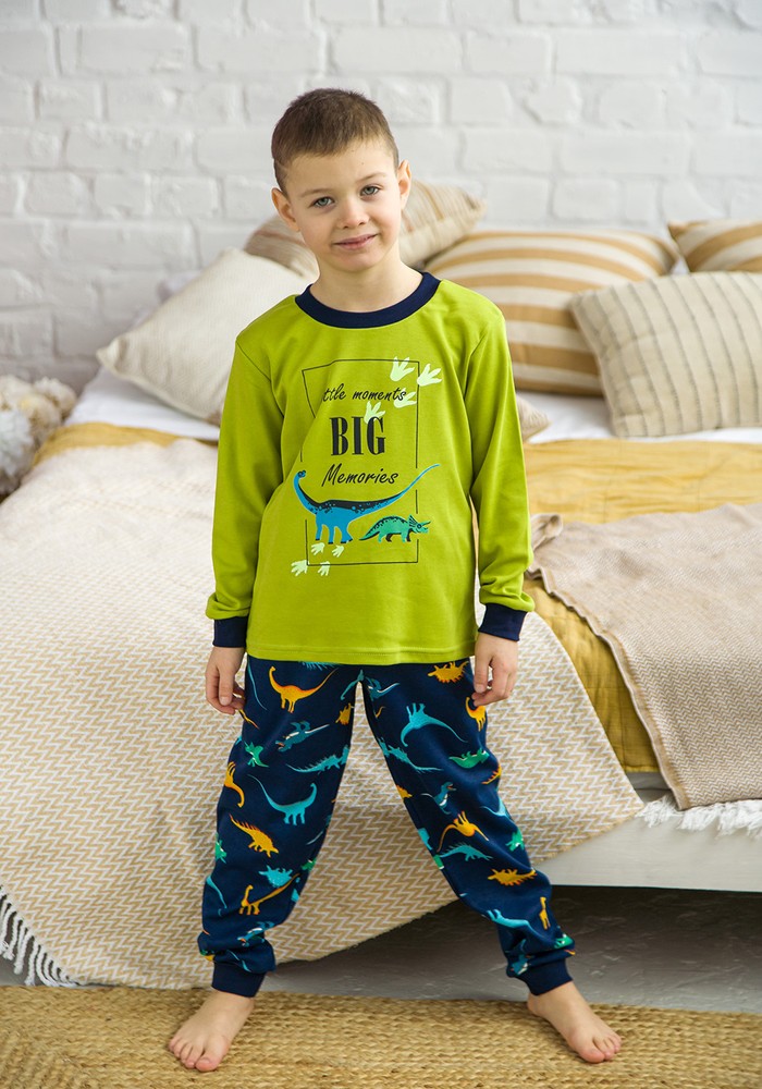 Піжама для хлопчика з принтом, що світиться інтерлок 00002462, 86-92 см, 2 роки