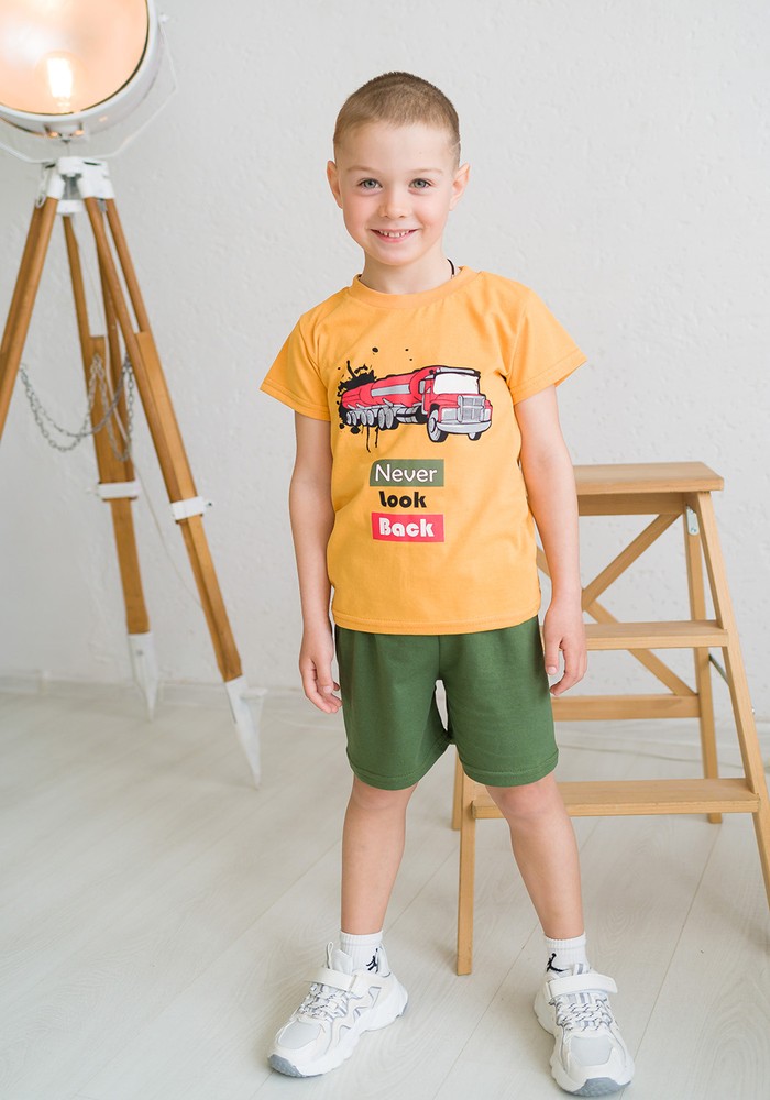 Комплект для мальчика на лето футболка и шорты 00002159, 98-104 см, 3-4 года