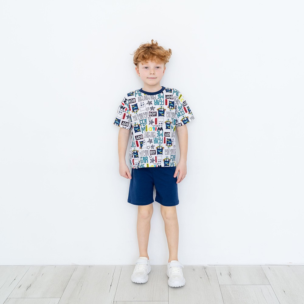Комплект для мальчика на лето футболка и шорты 00003541, 86-92 см, 2 года