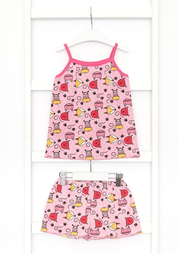 Пижама для девочки летняя майка и шорты 00001157, 104
