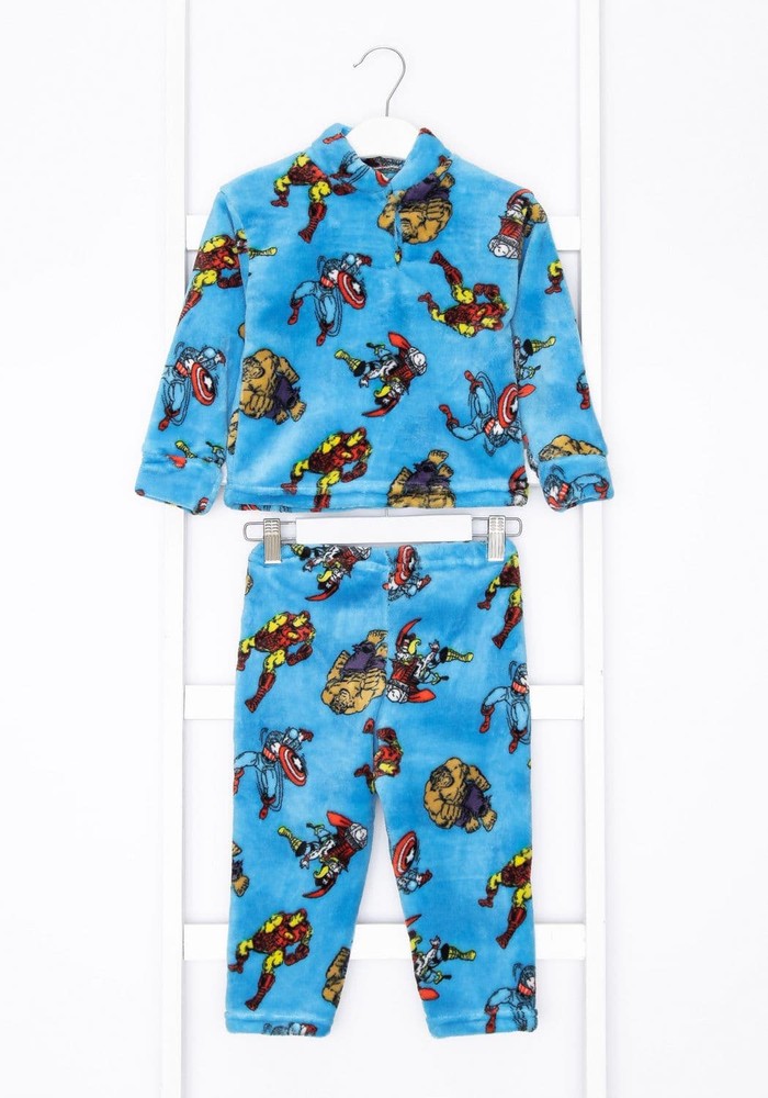 Пижама для мальчика теплая махровая 00001082, 86-92