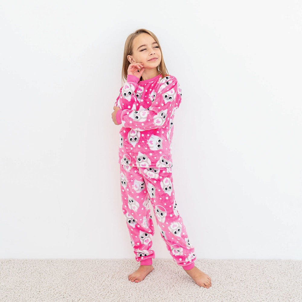 Пижама для девочки теплая вельсофт 00003272, 134-140 см, 8-9 лет