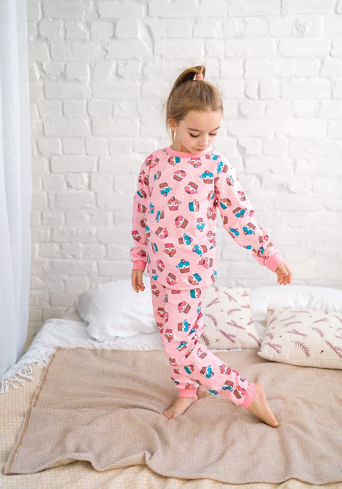 Пижама для девочки розовая 00002701, 86-92 см, 2 года