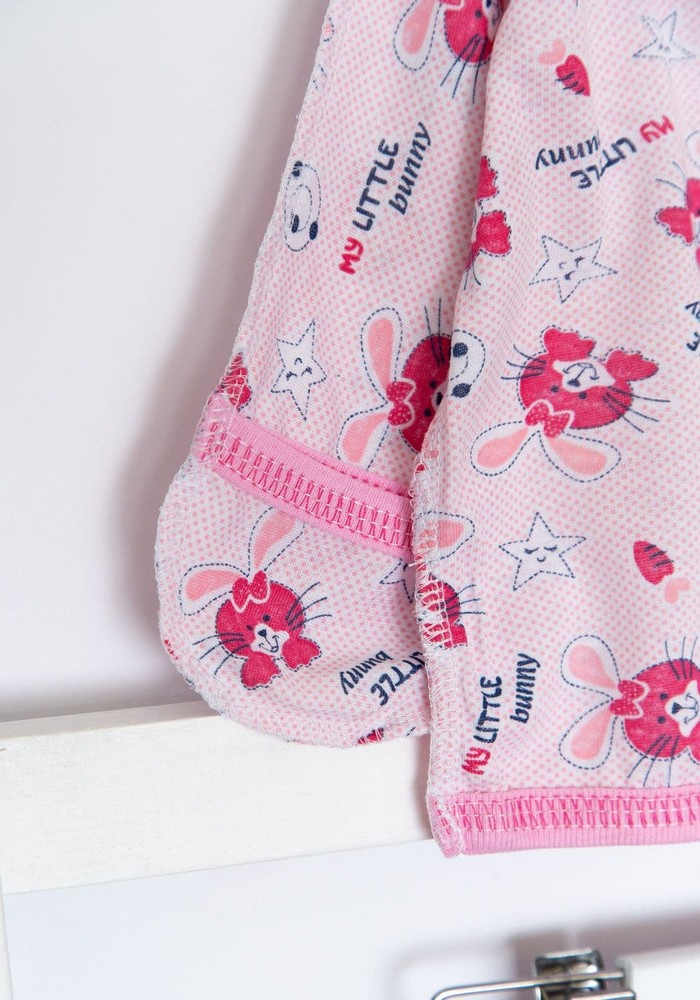 Комплект для новонародженої дівчинки сорочка, повзунки і чепчик 00001076, 50-56