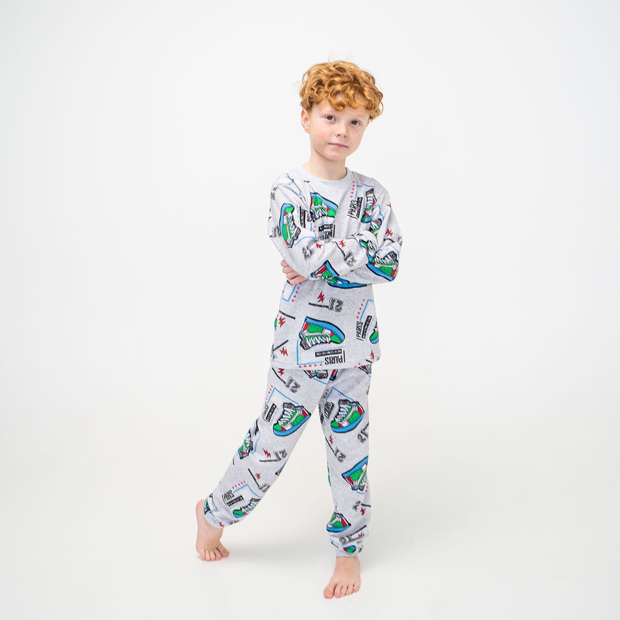 Пижама для мальчика теплая с начесом 00003269, 110-116 см, 5 лет