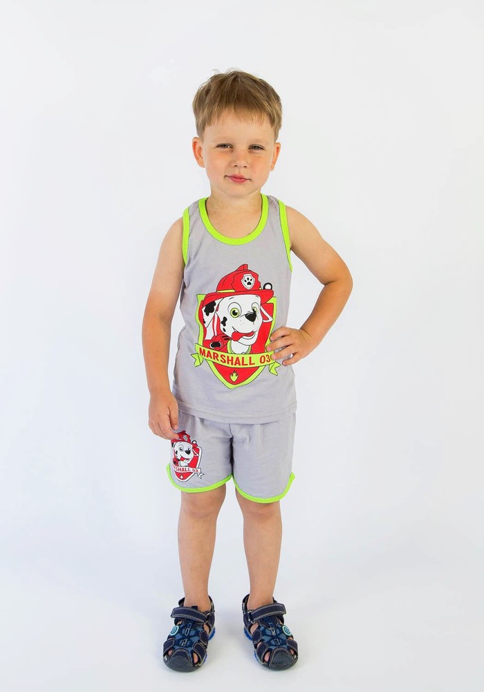 Комплект для мальчика на лето майка и шорты 00000290, 74-80 см, 1 год