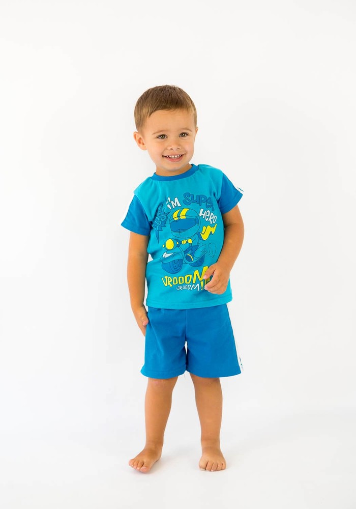 Комплект для мальчика на лето футболка и шорты 00000298, 74-80 см, 1 год