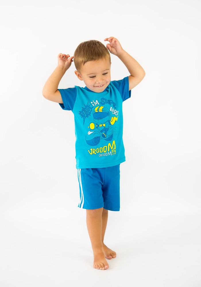 Комплект для мальчика на лето футболка и шорты 00000298, 74-80 см, 1 год