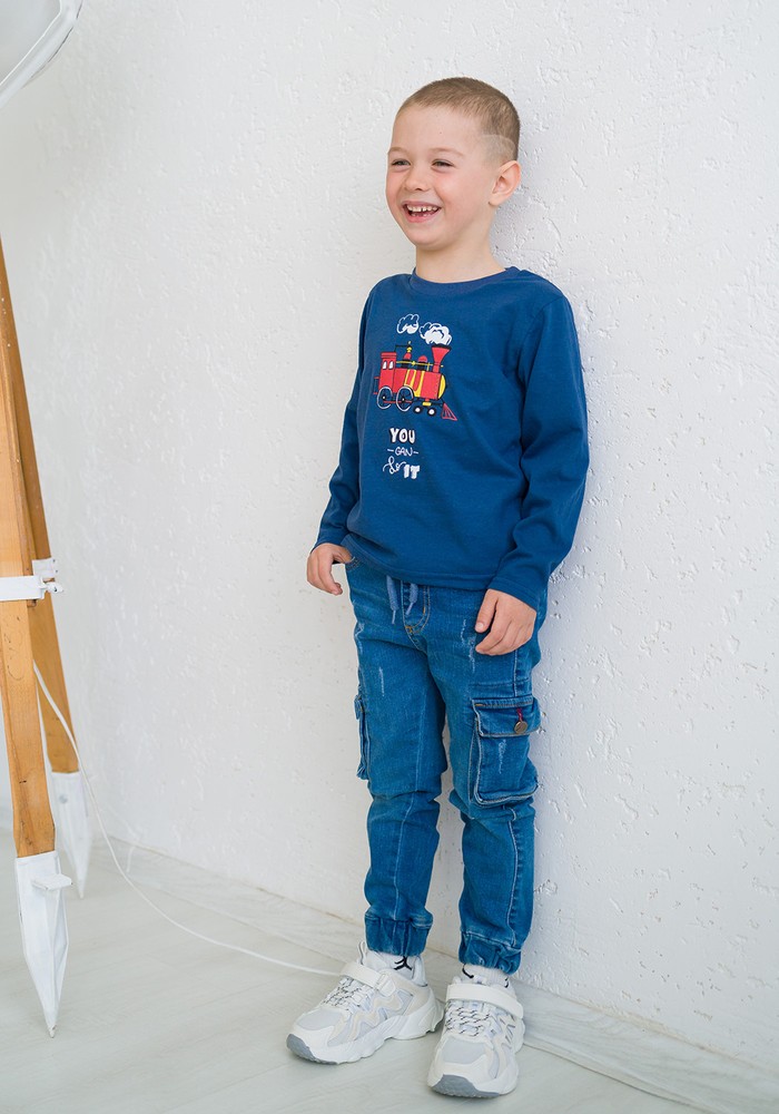 Лонгслів для хлопчика футболка з довгим рукавом 00002185, 122-128 см, 6-7 років