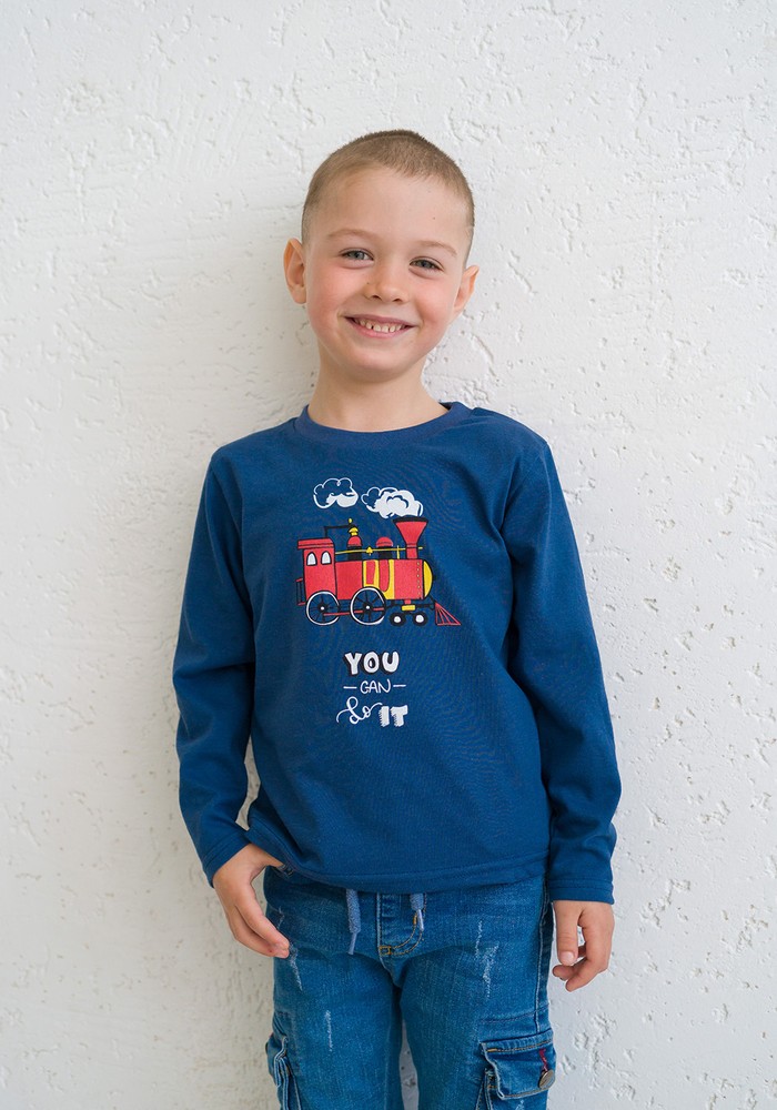 Лонгслив для мальчика футболка с длинным рукавом 00002185, 86-92 см, 2 года